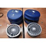 A Hardy Bros Marquis salmon No3 fly reel in soft blue case