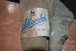 An Allcocks 2pc split cane fly rod in original sleeve and and a 3pc split cane fly rod unmarked