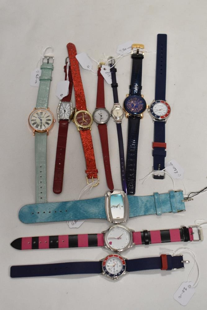 Ten ladies bright coloured watches
