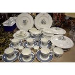 An extensive set of Wedgwood 'Glen Mist' Susie Cooper design, tea and dinner wares, to include