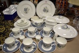 An extensive set of Wedgwood 'Glen Mist' Susie Cooper design, tea and dinner wares, to include