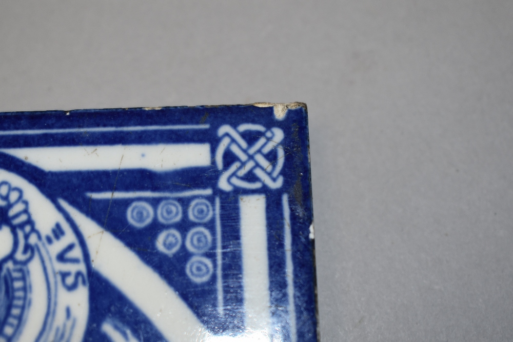 Two antique tiles including a Minton John Moyr design and an Art Nouveau pattern AF - Image 3 of 4