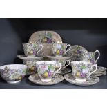 A Melba Crinoline lady pattern part tea service