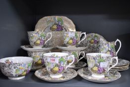 A Melba Crinoline lady pattern part tea service