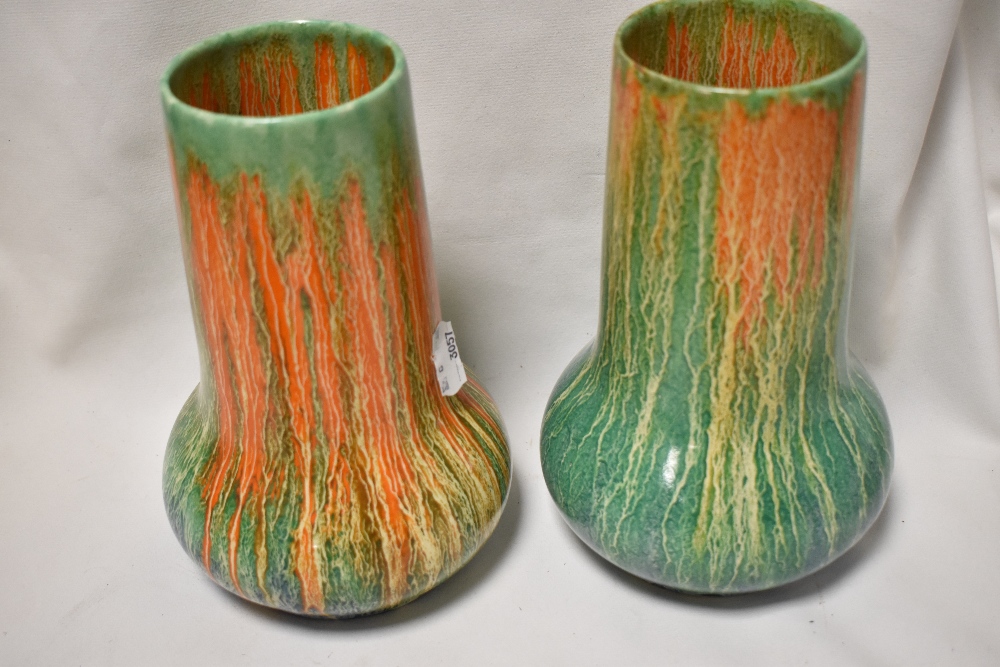 A selection of Art Deco Wade Heath Orcadia wares, fluted vase having had a repair all other pieces - Image 3 of 6