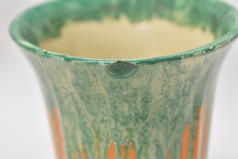 A selection of Art Deco Wade Heath Orcadia wares, fluted vase having had a repair all other pieces - Image 6 of 6