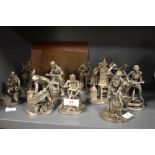 Twelve Franklin Mint Master Craftsman of the Renaissance Guilds figures some with documentation