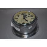 A 20th century Smiths Astral nautical ships clock with chrome case, perportedly from P&O Orient