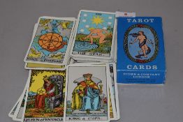 A set of 20th century Rider Tarot fortune telling cards, appears complete with instructions