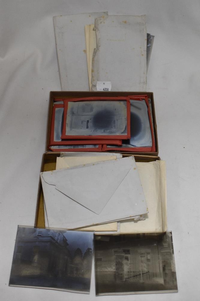 A selection of early 20th century photographic plate glass negatives