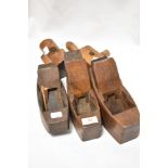 A selection of antique woodwork or carpenters planes including Robert Sorby boat and block planes