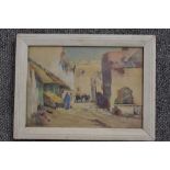 G D Forsyth, (20th century), Middle Eastern Street View, signed, 24 x 34cm framed and glazed, 32 x