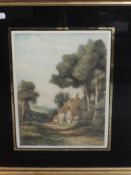 John Yarwood, (19th/20th century), after, a print, woodland cottage, signed and