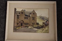 W Dodd, (20th century), a watercolour, Cark Hall Grange Over Sands, signed and dated 1972, 24 x