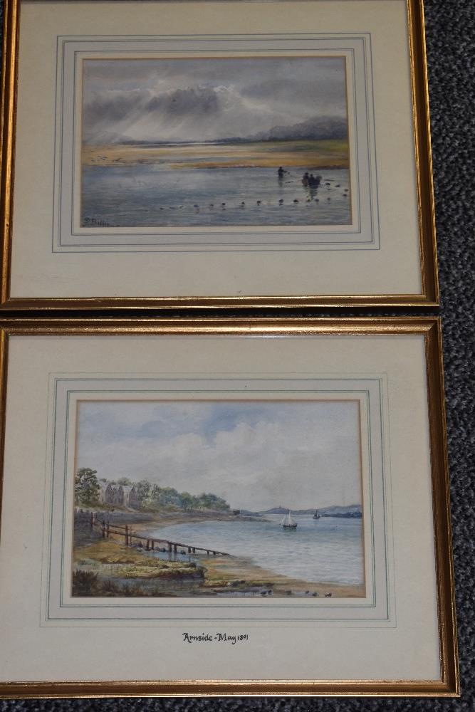 B Billings, (19th century), a pair of watercolours, one attributed Arnside, dated May 1891, one