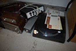 A selection of vintage hifi type equipment including Realistic reverb amp and seperatorq