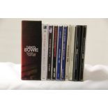 A lot of ten David Bowie Cd's including box sets