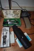 A selection of microphones etc including three vintage Reslosound ribbon microphones