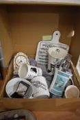 A selection of musical themed ceramics etc