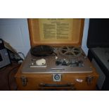 A vintage Clarke & Smith reel to reel tape recorder