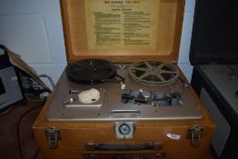 A vintage Clarke & Smith reel to reel tape recorder