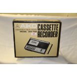 A vintage boxed Aiko cassette recorder - a nice retro item - needs some TLC !