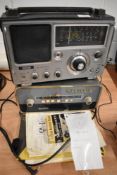 A vintage Heathkit FM-40 radio receiver and Amstrad multiband receiver
