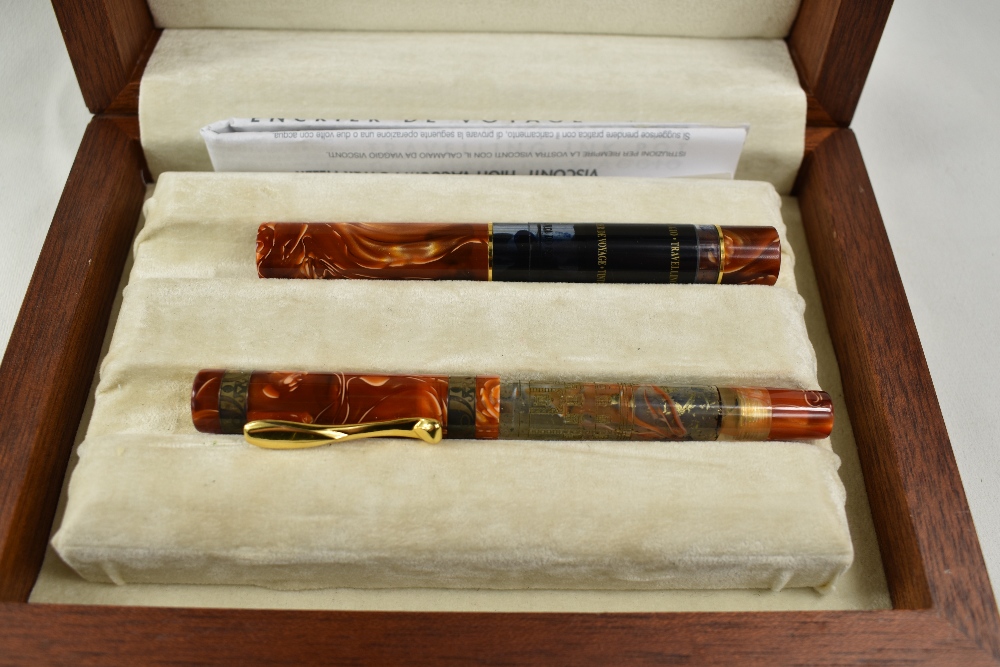 A Limited Edition Visconti Ducale Palazzo di Sassuolo Vacuum fill fountain pen 86/400, in amber - Image 6 of 8