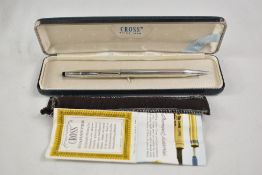 A boxed Cross sterling silver propelling pencil. Good condition