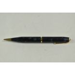 A Conway Stewart propelling pencil in dark blue marble in good condition