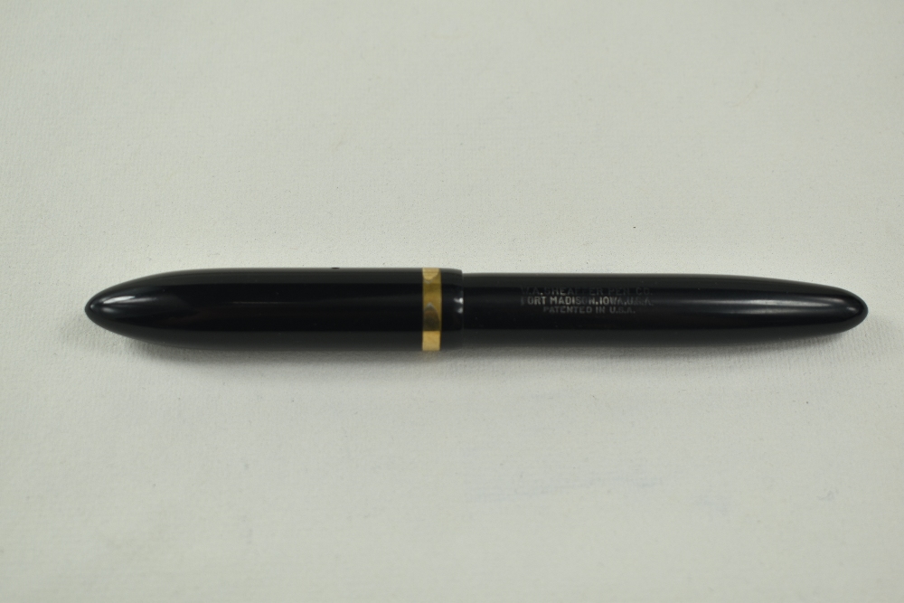 A Sheaffer Balance Lifetime lever fill fountain pen in black with single band and white spot to - Image 4 of 4