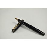 A Parker Victory pump fill fountain pen in black with Parker N nib. Approx 13.3cm in good condition