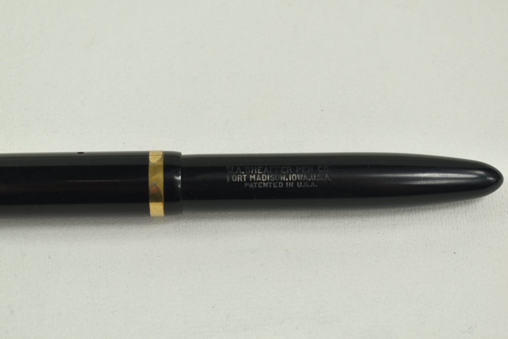 A Sheaffer Balance Lifetime lever fill fountain pen in black with single band and white spot to - Image 3 of 4