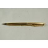 A Waterman rolled gold propelling pencil (engraved)