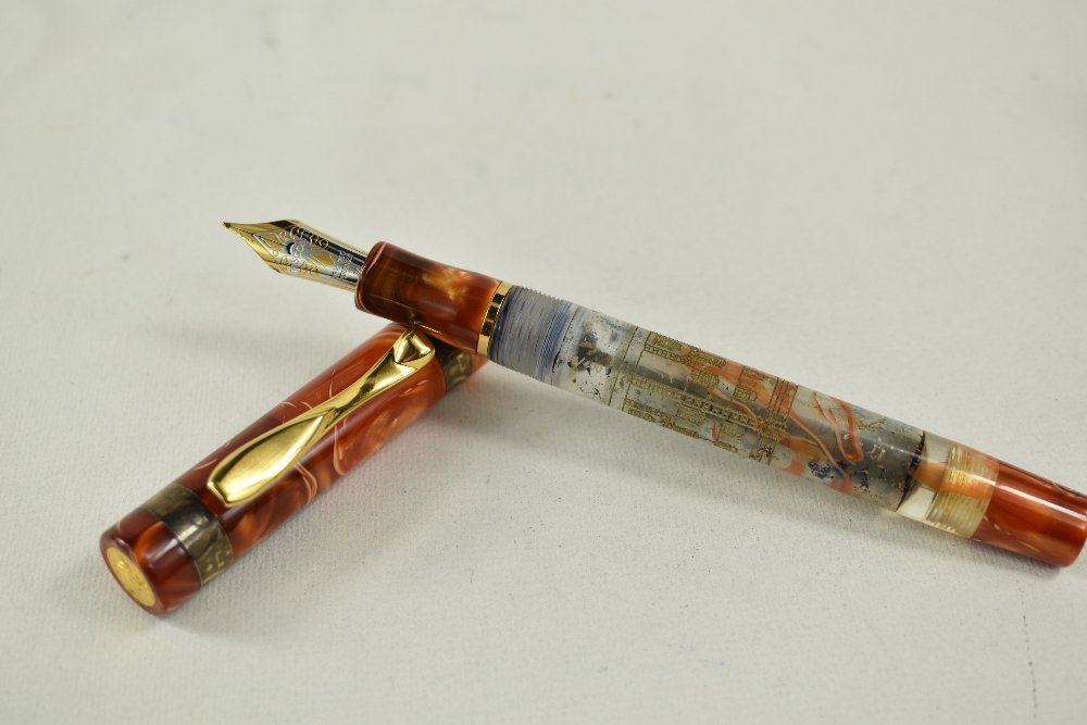 A Limited Edition Visconti Ducale Palazzo di Sassuolo Vacuum fill fountain pen 86/400, in amber - Image 2 of 8