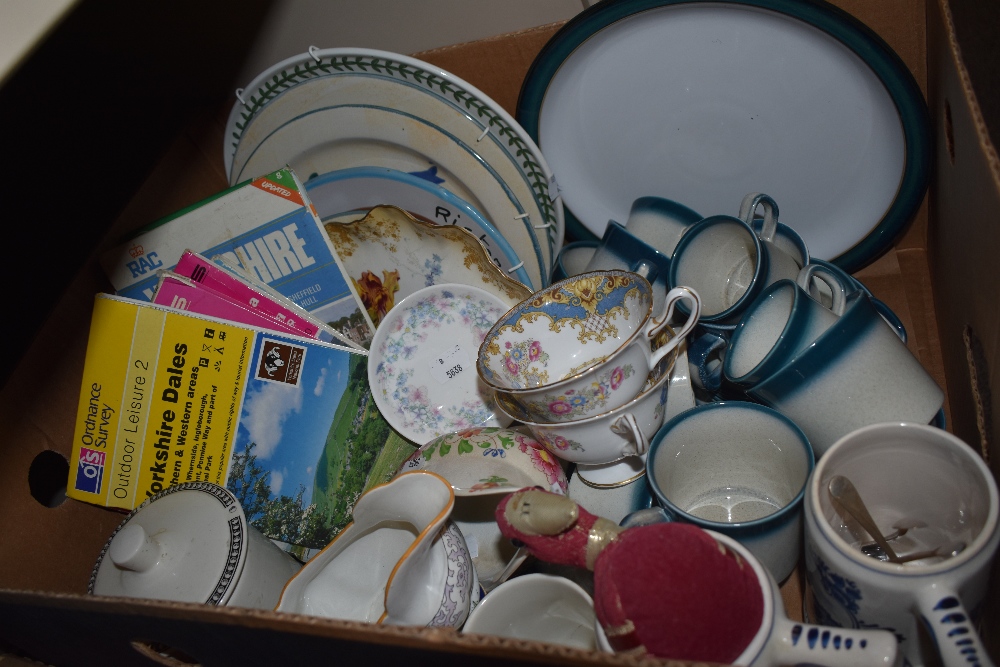 A selection of mainly tableware including a Fortnum & Mason stilton jar also two Shelley tea cups