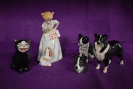 A selection of studies including Royal Doulton Sit and Lucky