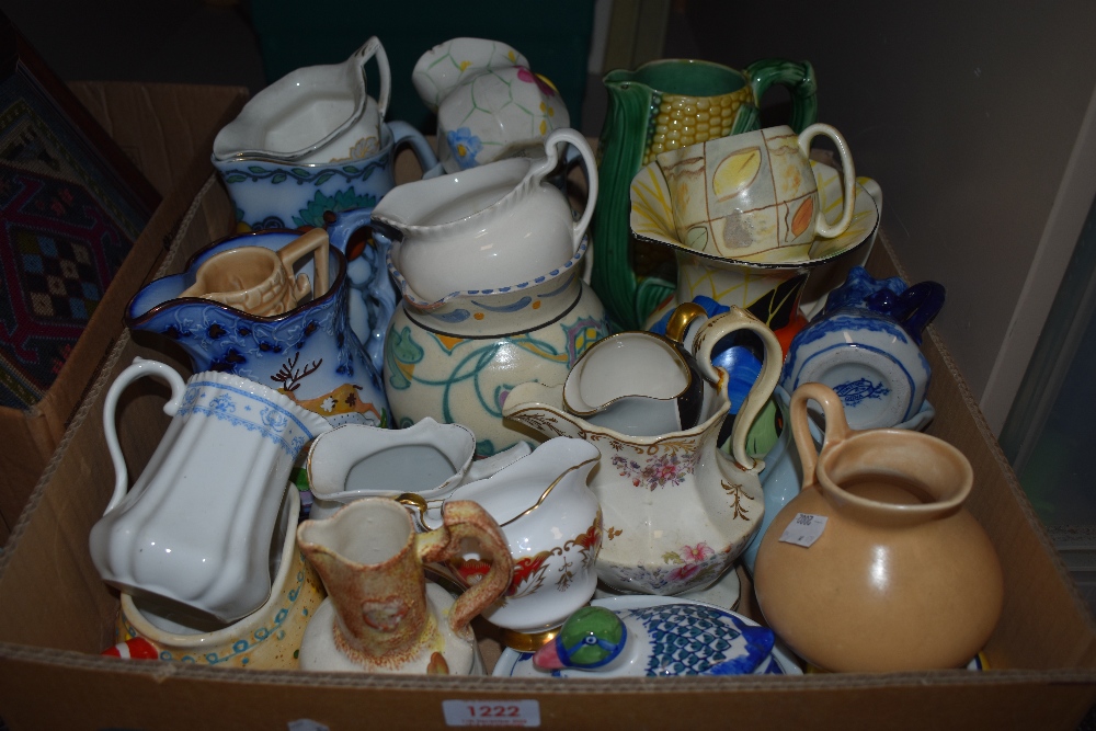 A collection of jugs including Losolware etc.