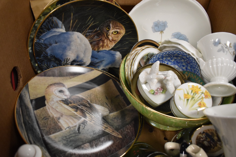 Eight Danbury Mint collectors plates 'The Owls of North America' series with certificates, a small - Image 2 of 3