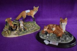 Two Border Fine Arts studies, fox interest including Family Portrait