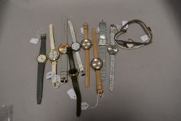 Ten ladies/girls watches with coloured straps, including Sekonda.