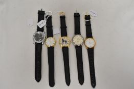 Five mens watches including Avia and Swiss.