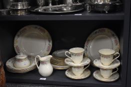 A Royal Doulton Eleanor pattern part tea and dinner service