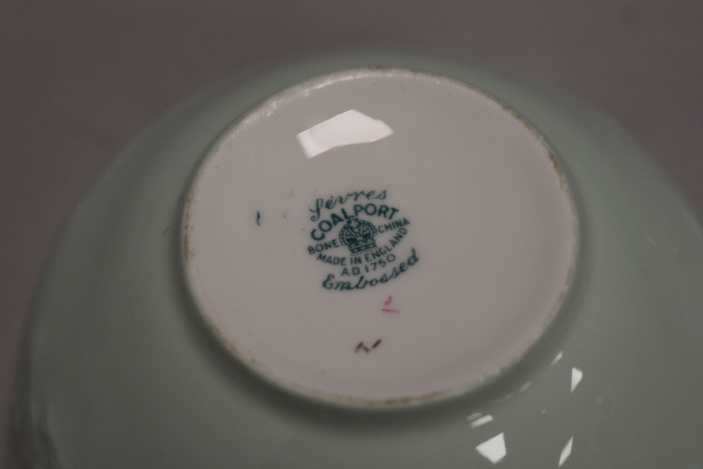 A 20th century Coalport part tea service with embossed and printed floral pattern - Image 3 of 3