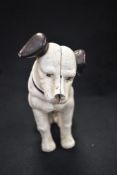 A vintage metal cast Nipper the Dog HMV mony box or savings bank