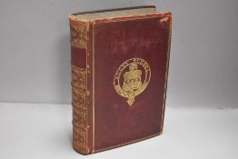 A Victorian volume of the Works Of Alfred Lord Tennyson 1895, leather bound edition for Rugby