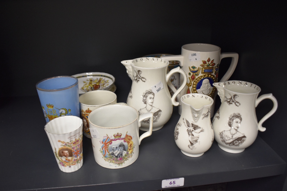 A selection of Royal Coronation wares including Shelley, Royal Collection and Portmeirion