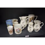 A selection of Royal Coronation wares including Shelley, Royal Collection and Portmeirion
