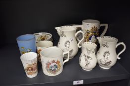 A selection of Royal Coronation wares including Shelley, Royal Collection and Portmeirion