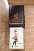 Two sets of erotic playing cards including a 1950's pack and Mayfair